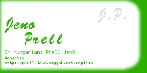 jeno prell business card